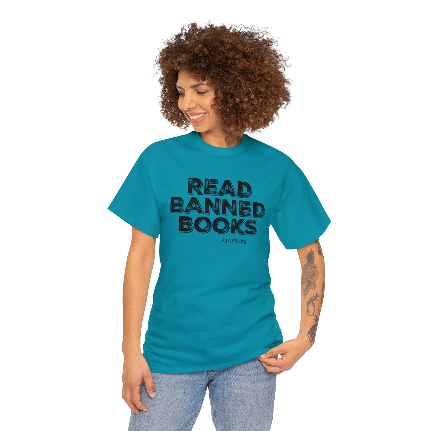 SJAFS Read Banned Books Bold Unisex Heavy Cotton Tee