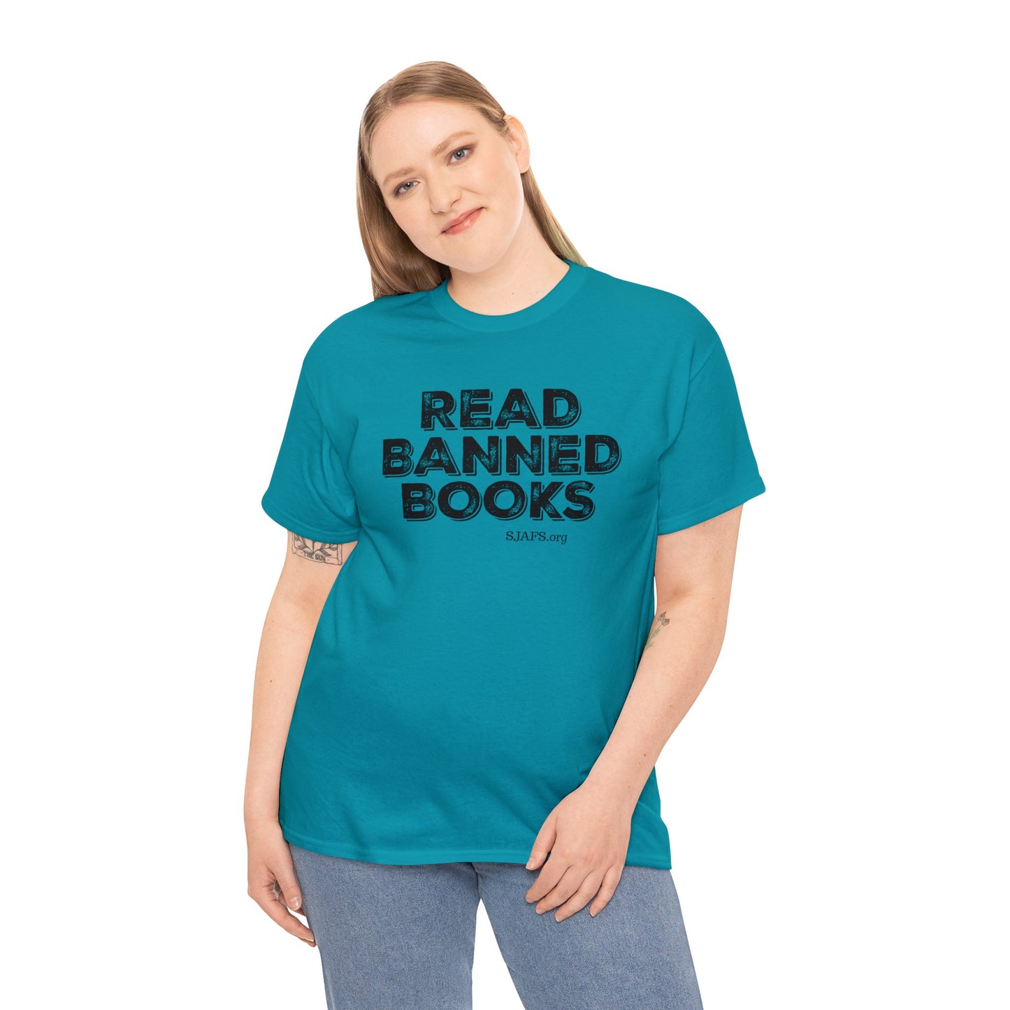SJAFS Read Banned Books Bold Unisex Heavy Cotton Tee