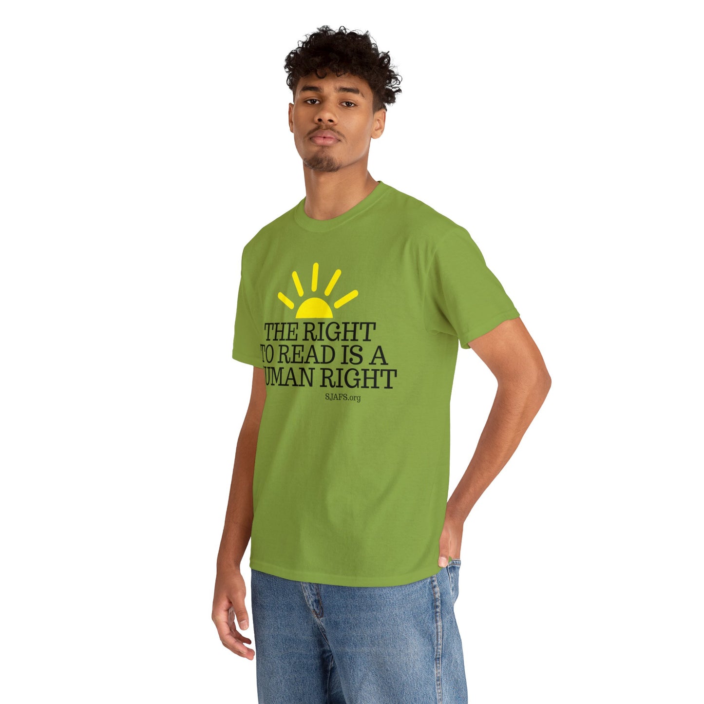 SJAFS The Right to Read is a Human Right Unisex Heavy Cotton Tee