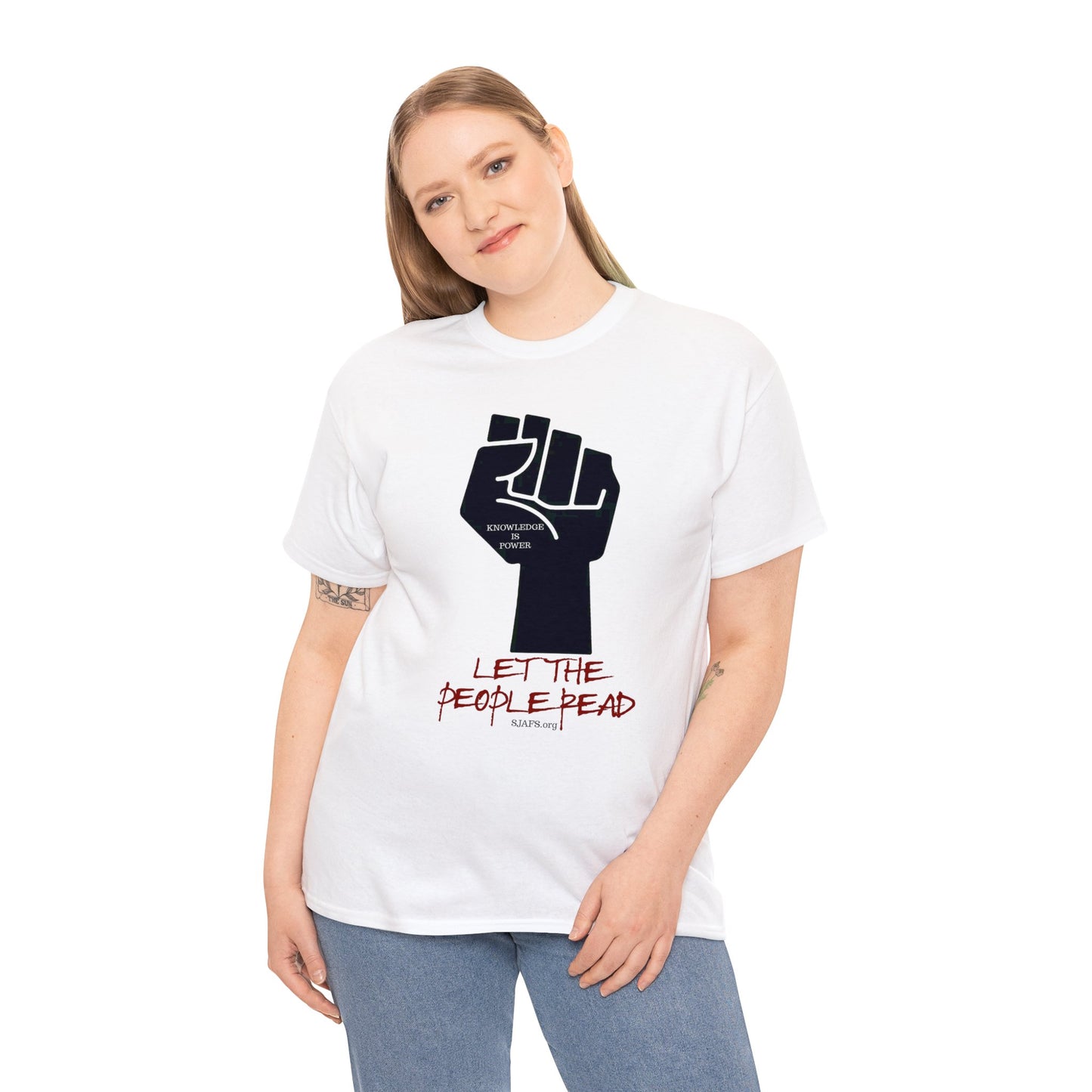 SJAFS Let the People Read Unisex Heavy Cotton Tee