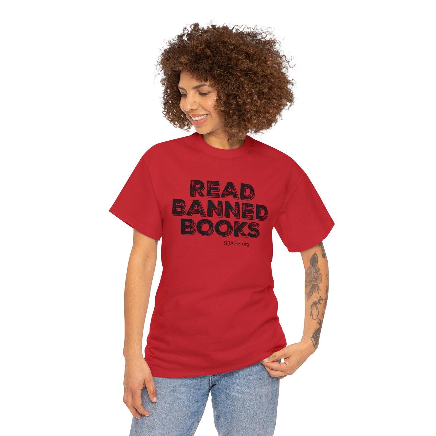 SJAFS Read Banned Books Bold Unisex Heavy Cotton Tee