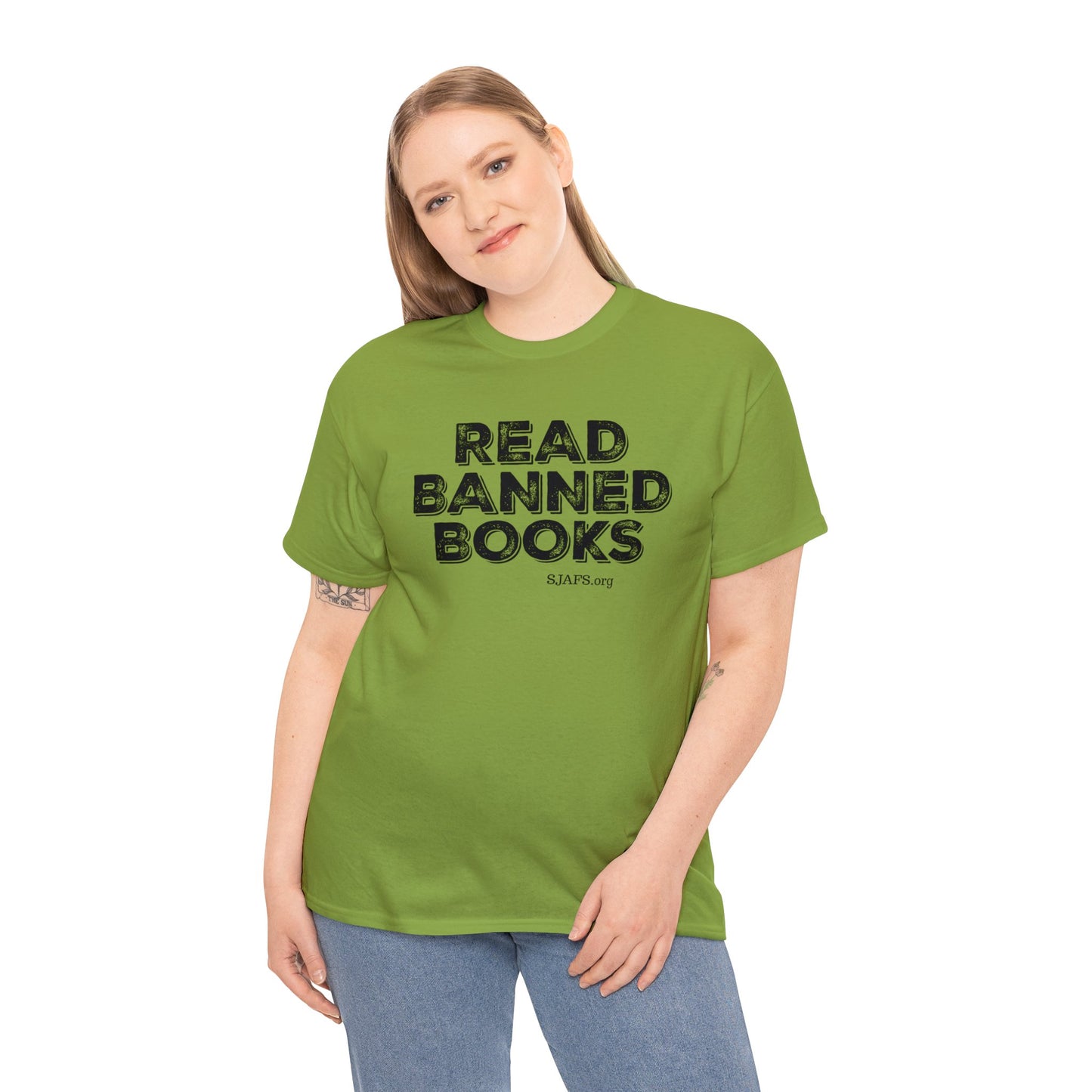 SJAFS Read Banned Books Bold Unisex Heavy Cotton Tee