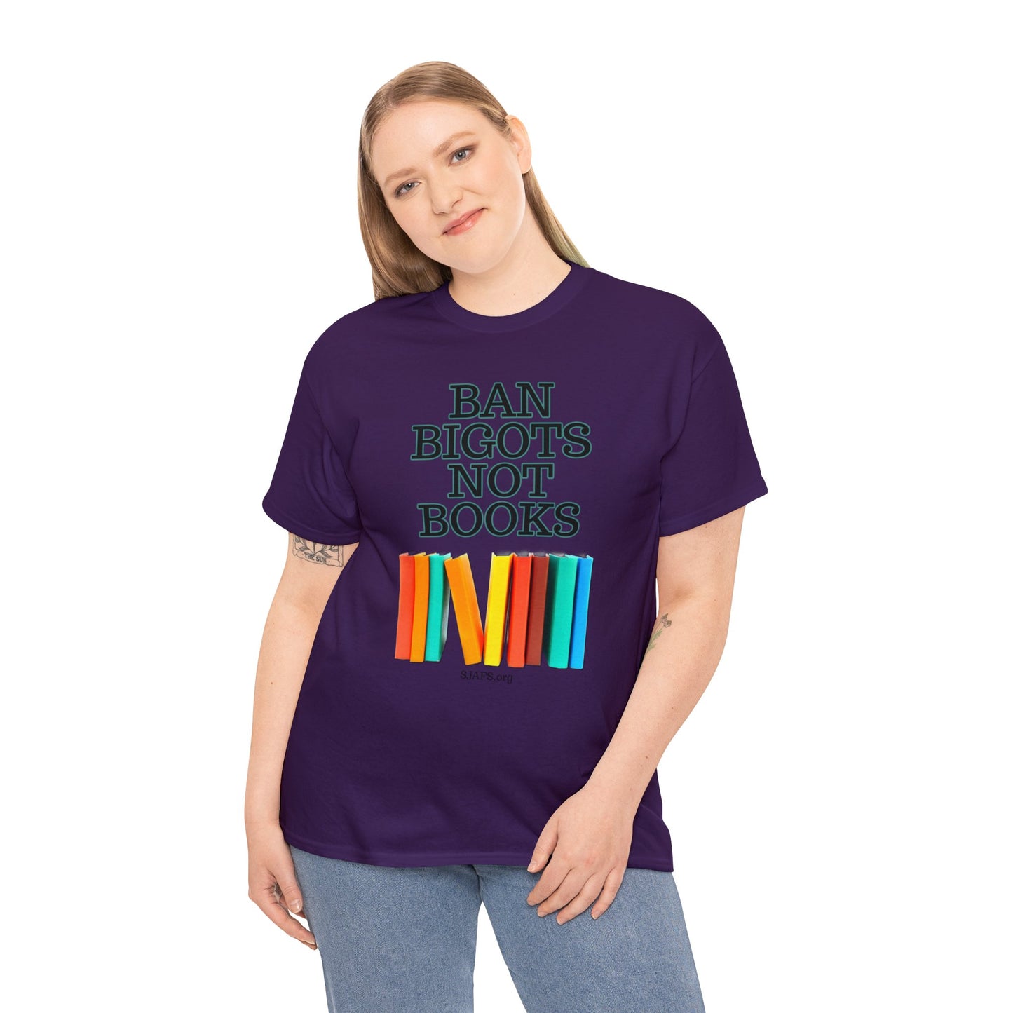 SJAFS Ban Bigots Not Books Unisex Heavy Cotton Tee