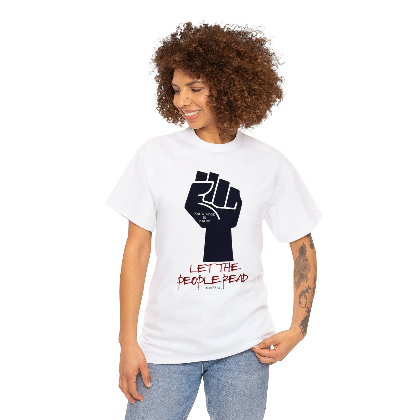 SJAFS Let the People Read Unisex Heavy Cotton Tee