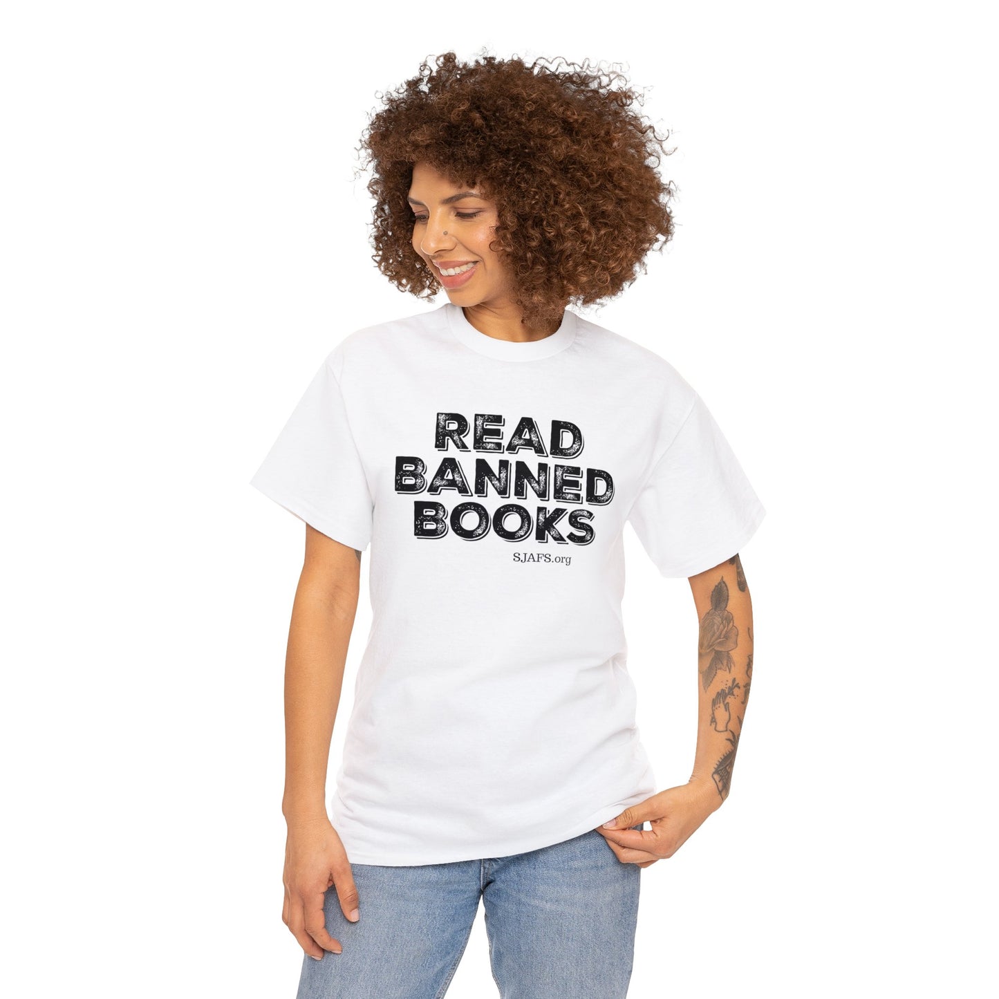 SJAFS Read Banned Books Bold Unisex Heavy Cotton Tee