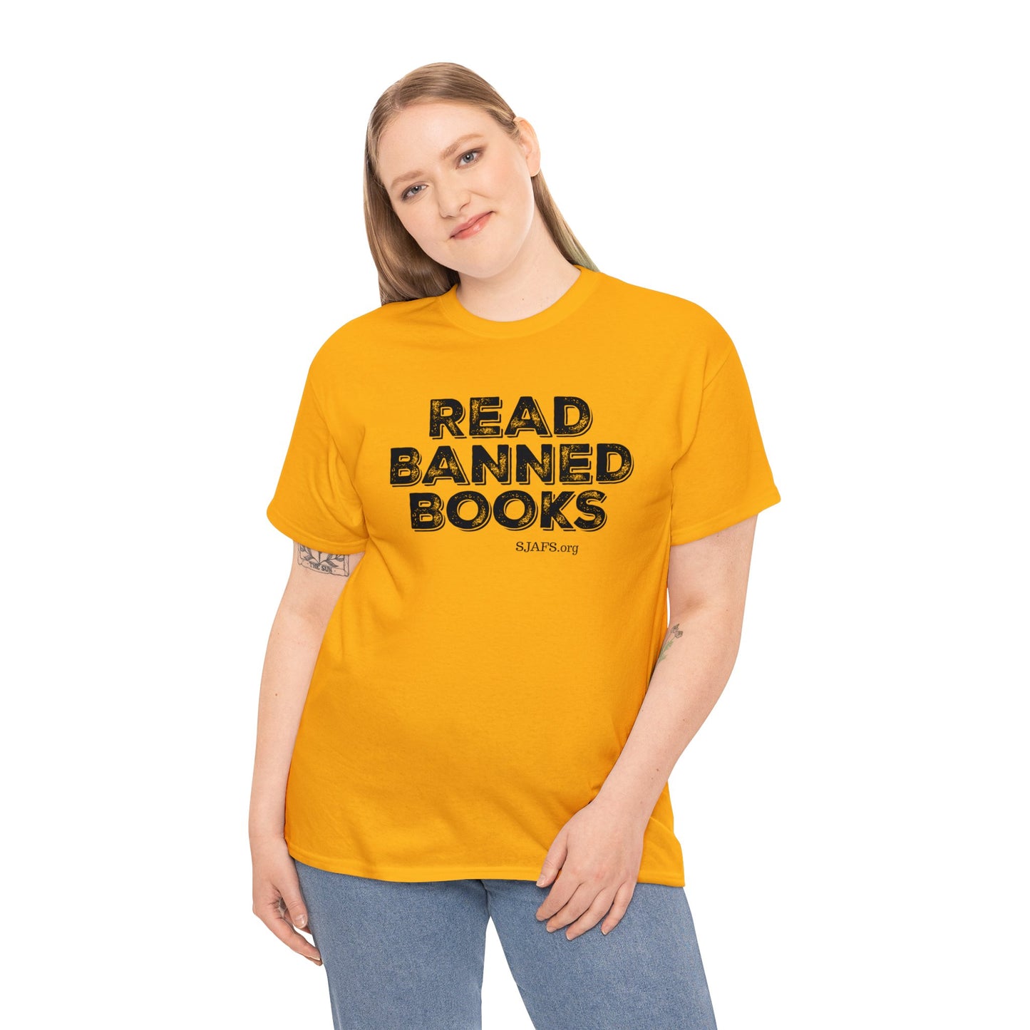 SJAFS Read Banned Books Bold Unisex Heavy Cotton Tee