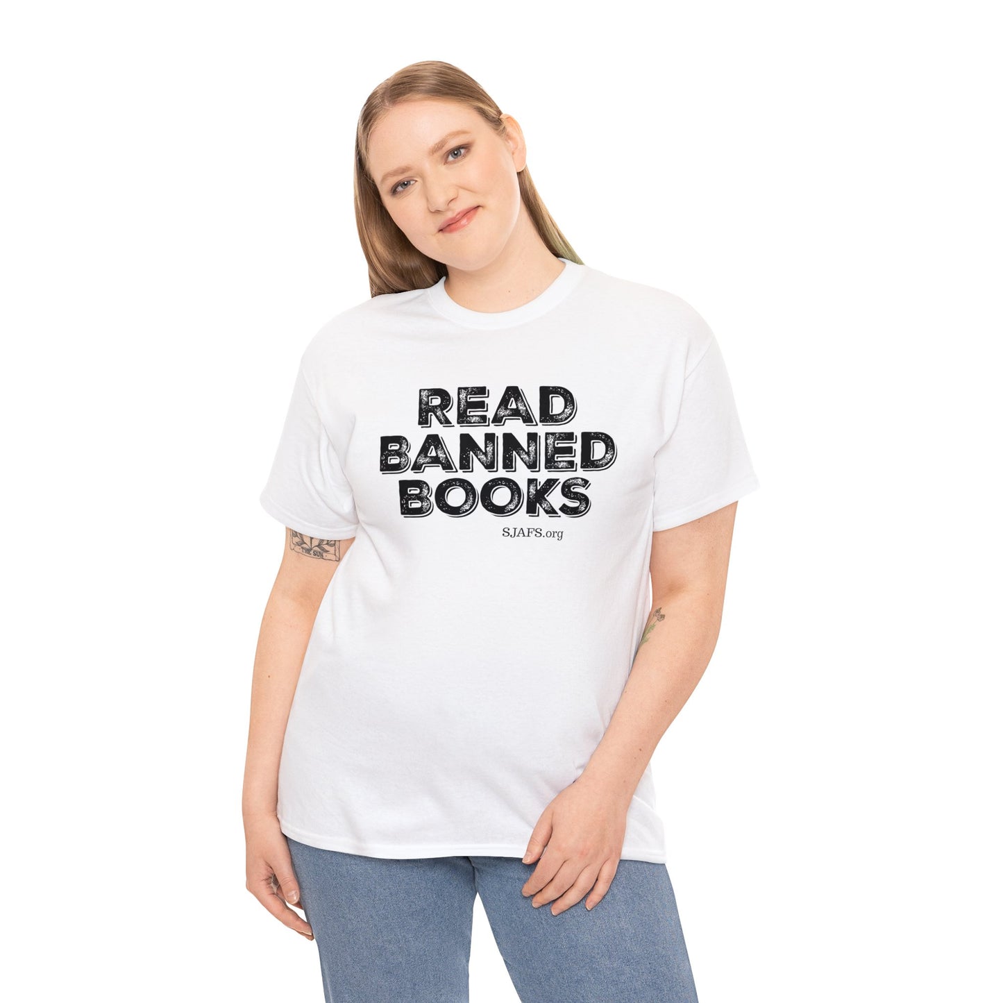 SJAFS Read Banned Books Bold Unisex Heavy Cotton Tee