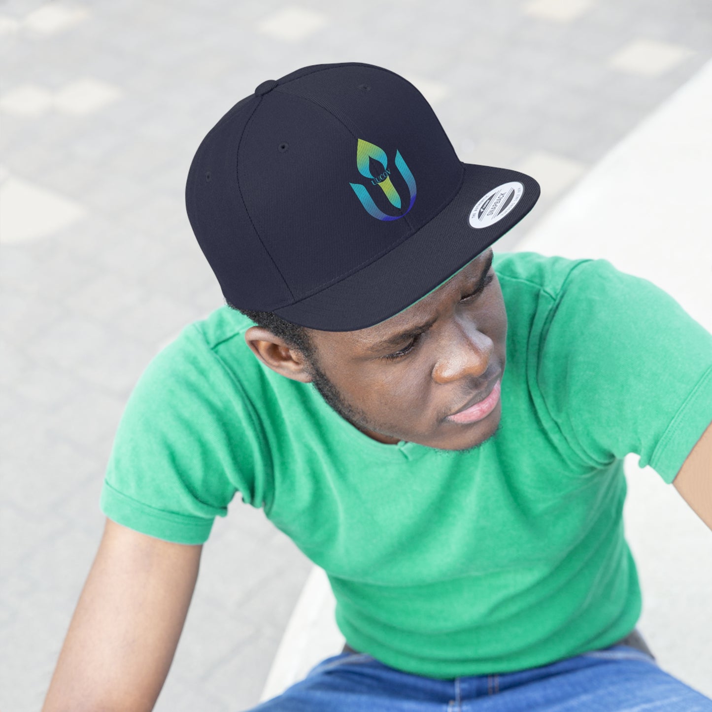 UUCOV Unisex Flat Bill Hat (Embroidered design)