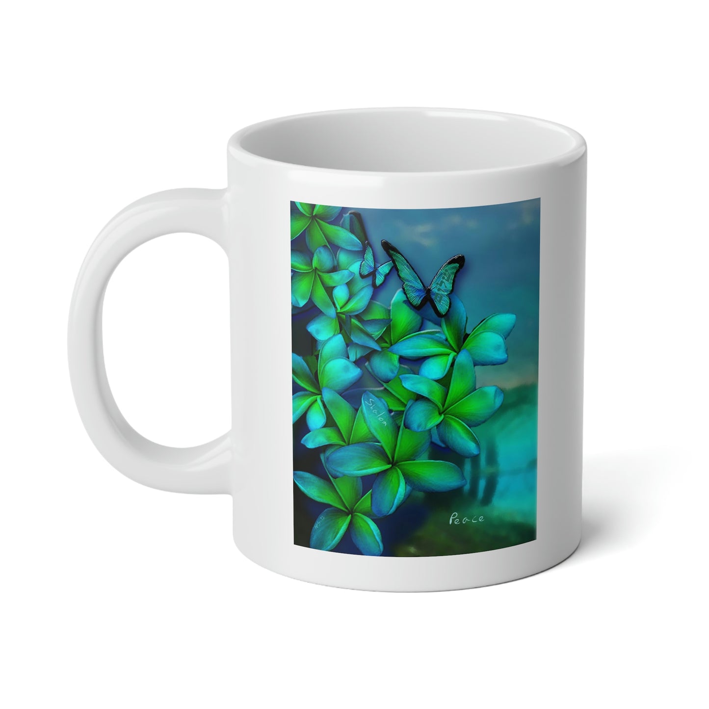 Jumbo Butterfly Peace Mug, 20oz