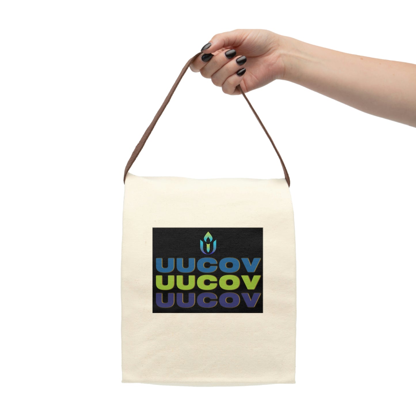 Triple UUCOV Canvas Lunch Bag With Strap
