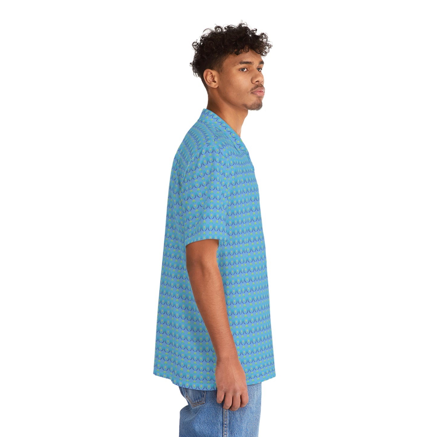 Blue UUCOV Men's Hawaiian Shirt