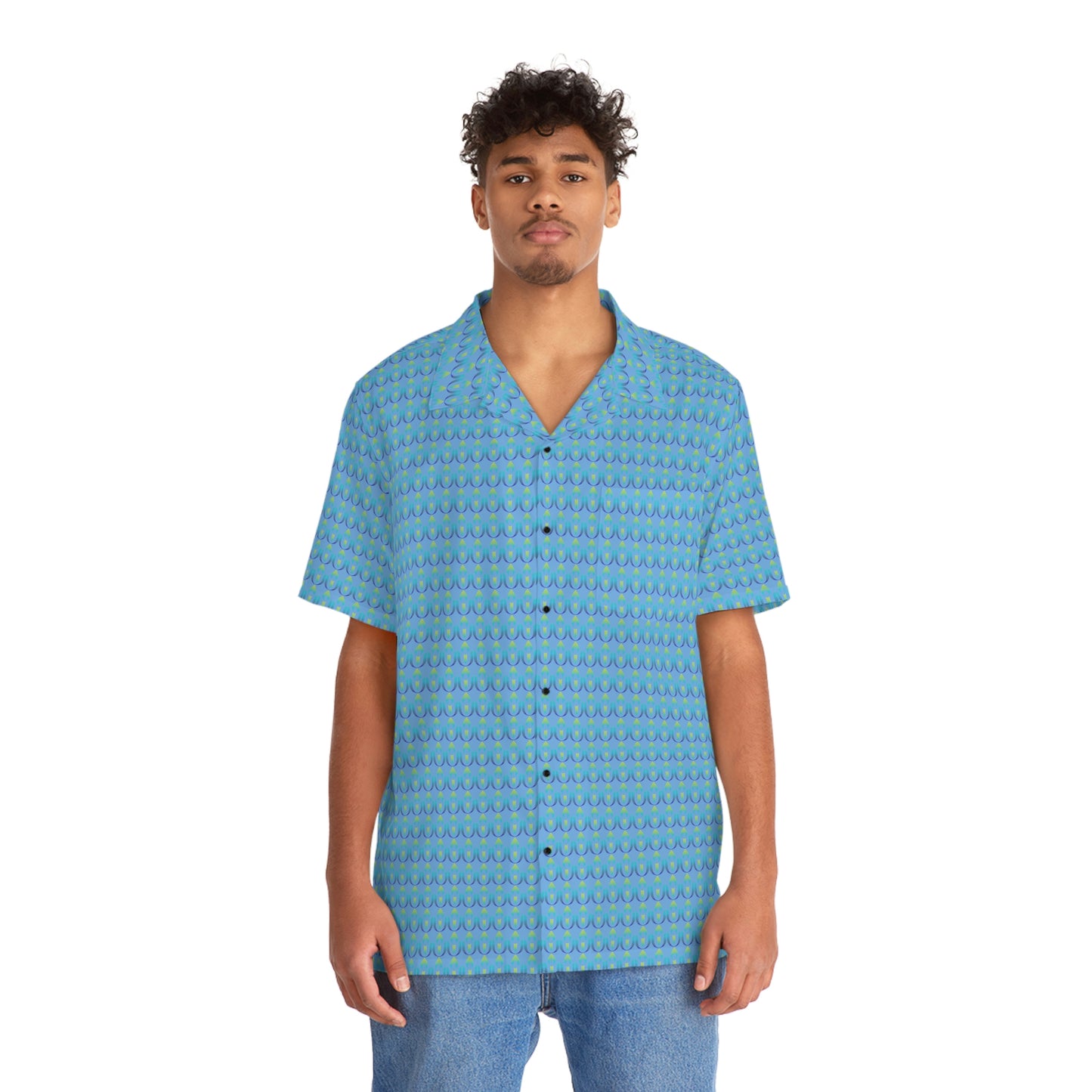 Blue UUCOV Men's Hawaiian Shirt