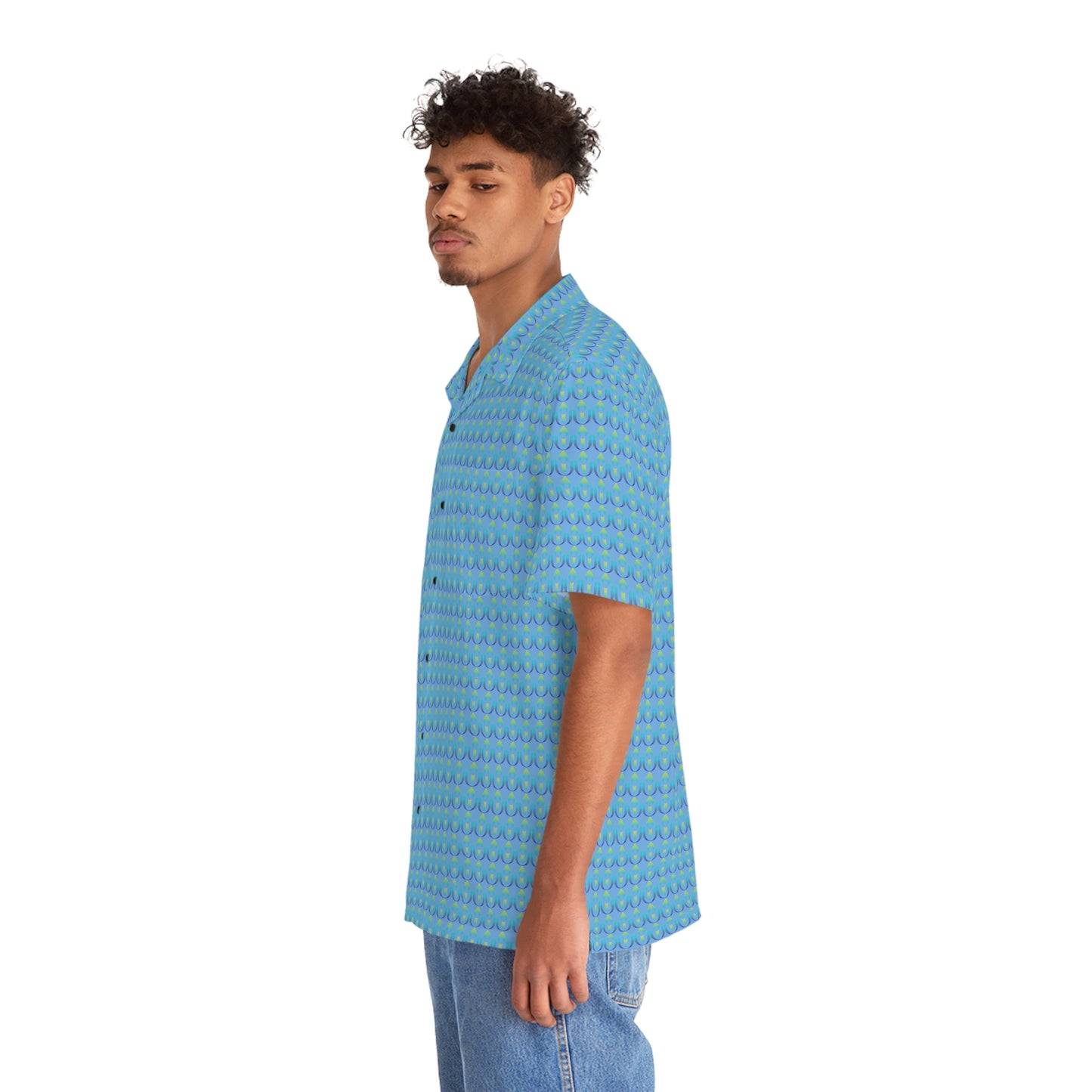 Blue UUCOV Men's Hawaiian Shirt