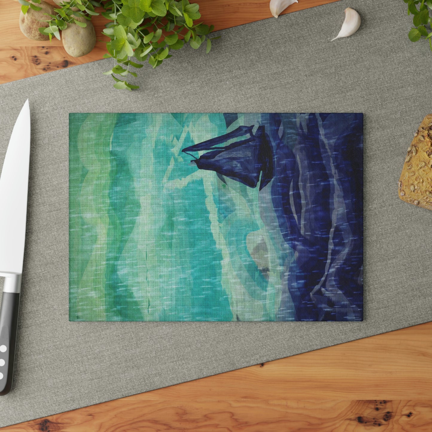 Storm at Sea Glass Cutting Board