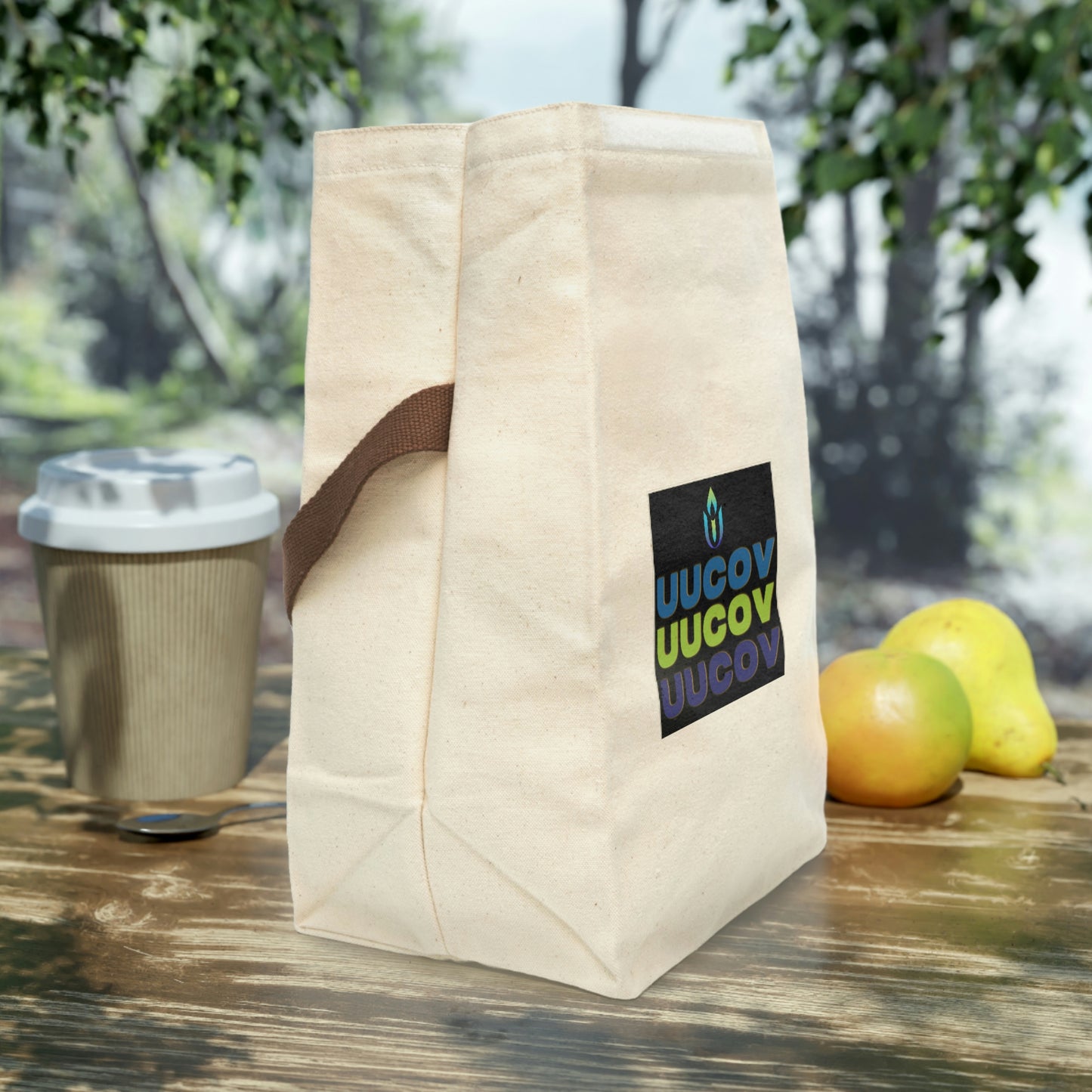 Triple UUCOV Canvas Lunch Bag With Strap