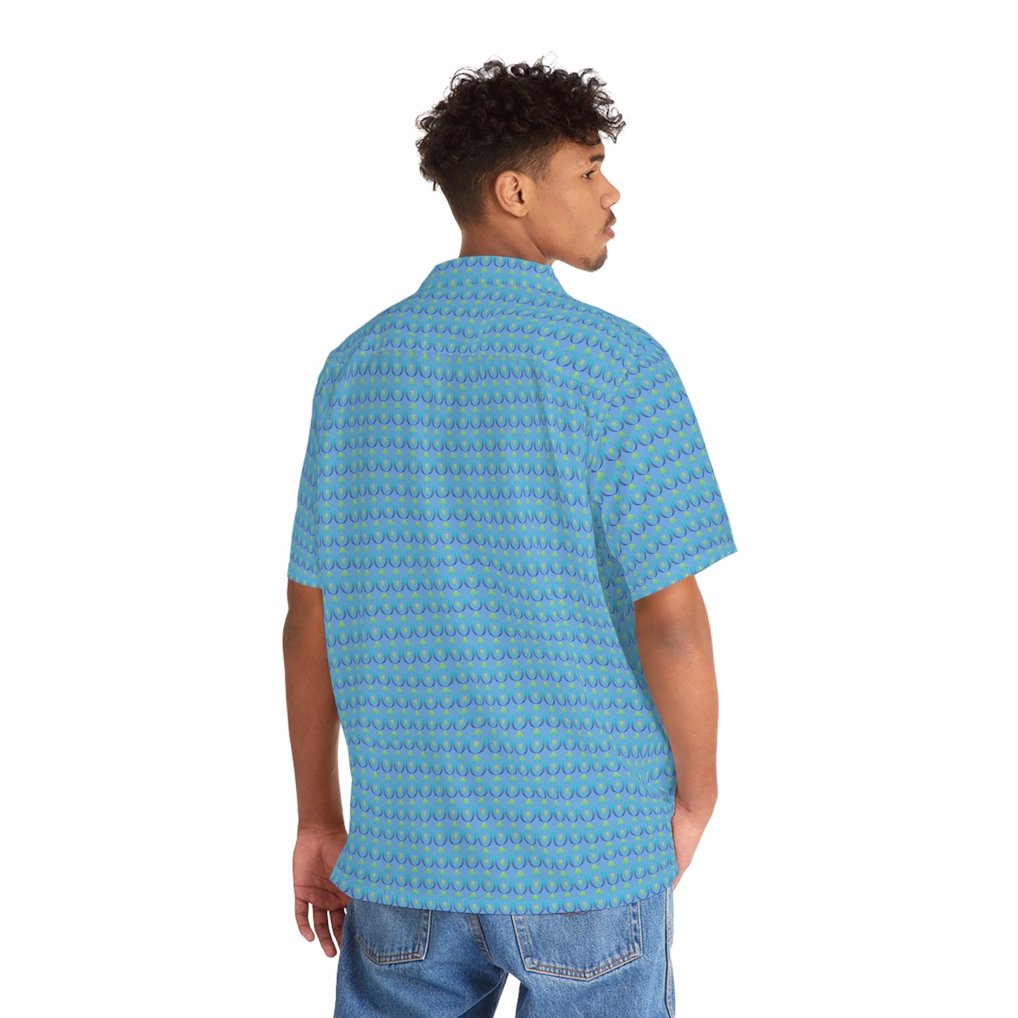 Blue UUCOV Men's Hawaiian Shirt