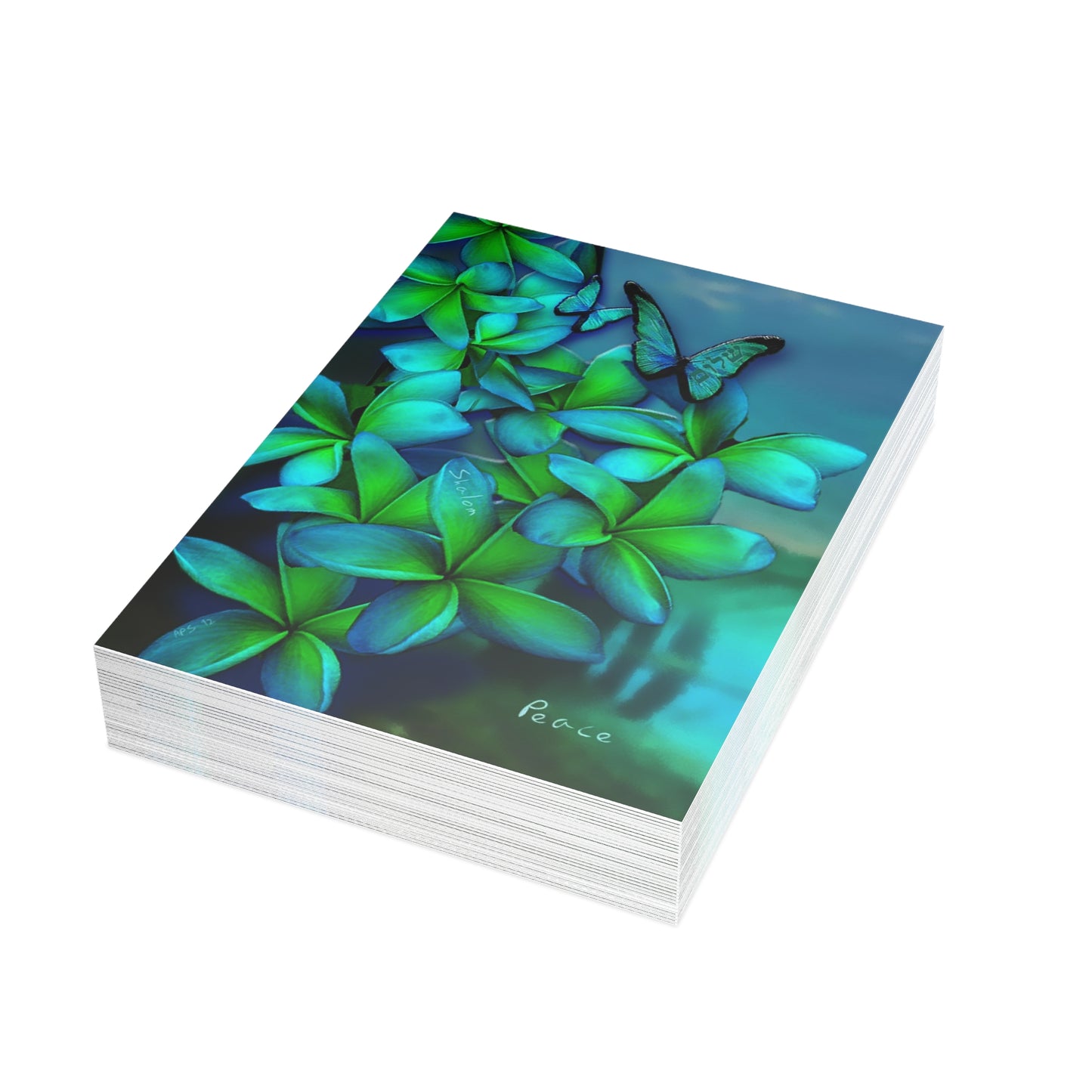 Peace Vertical Folded Blank Greeting Cards (10, 30 or 50 pack)