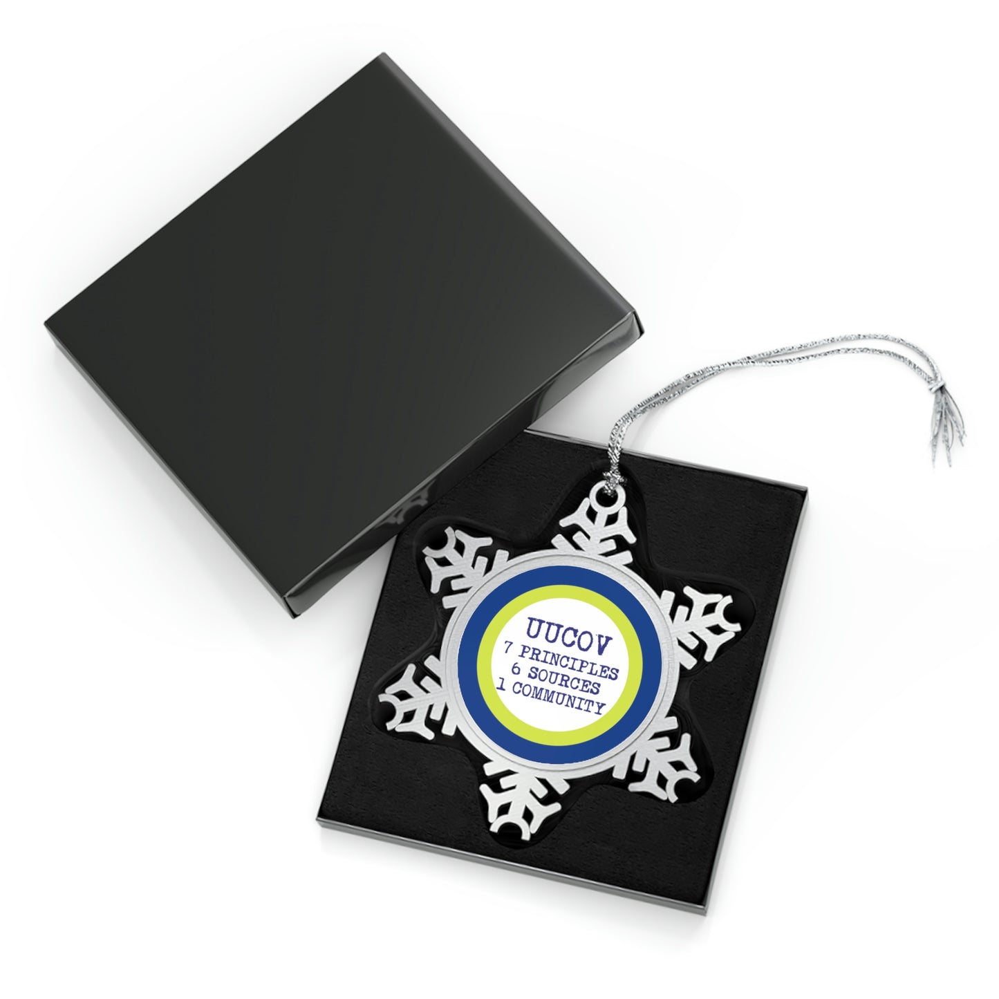 7 Principle Pewter Snowflake Ornament
