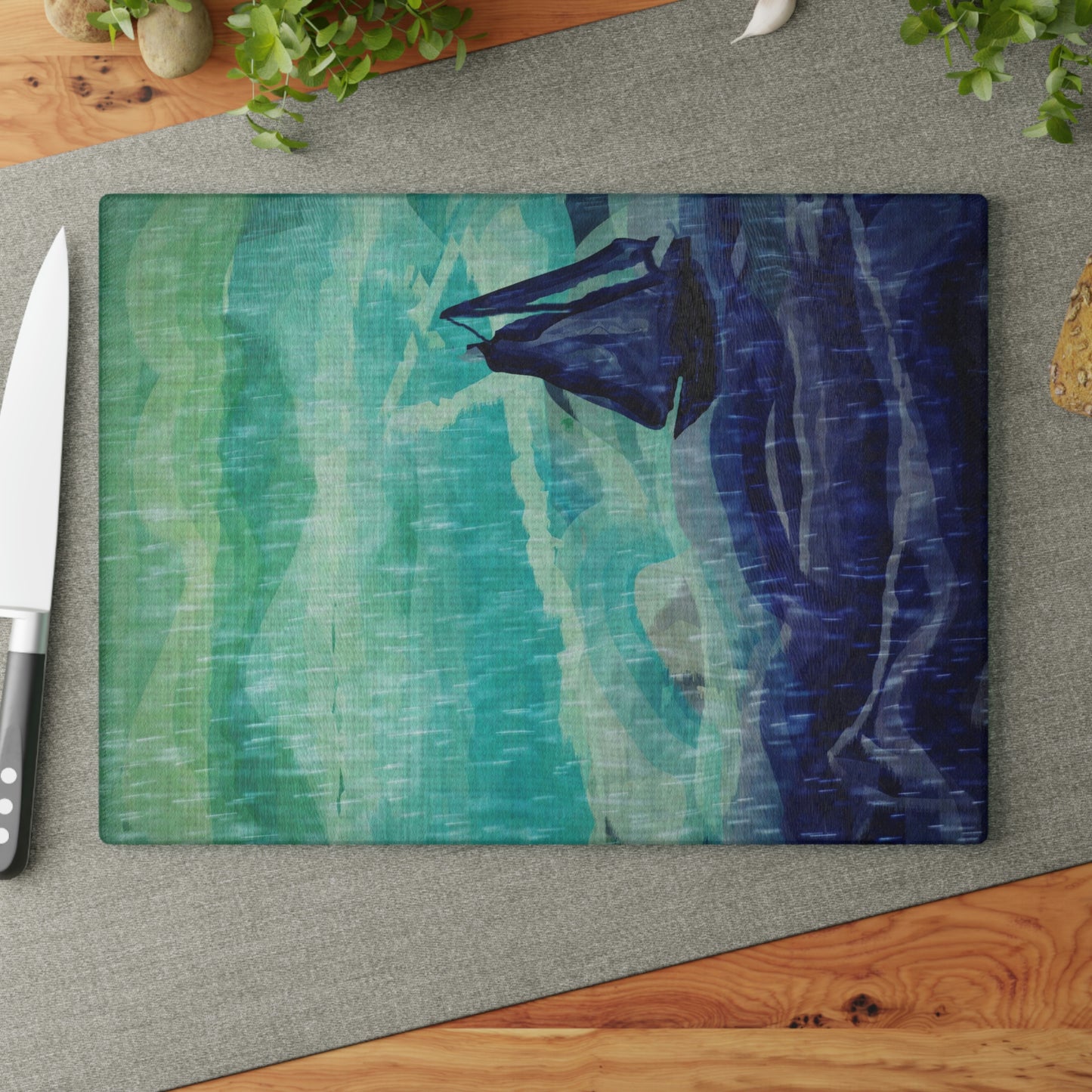 Storm at Sea Glass Cutting Board