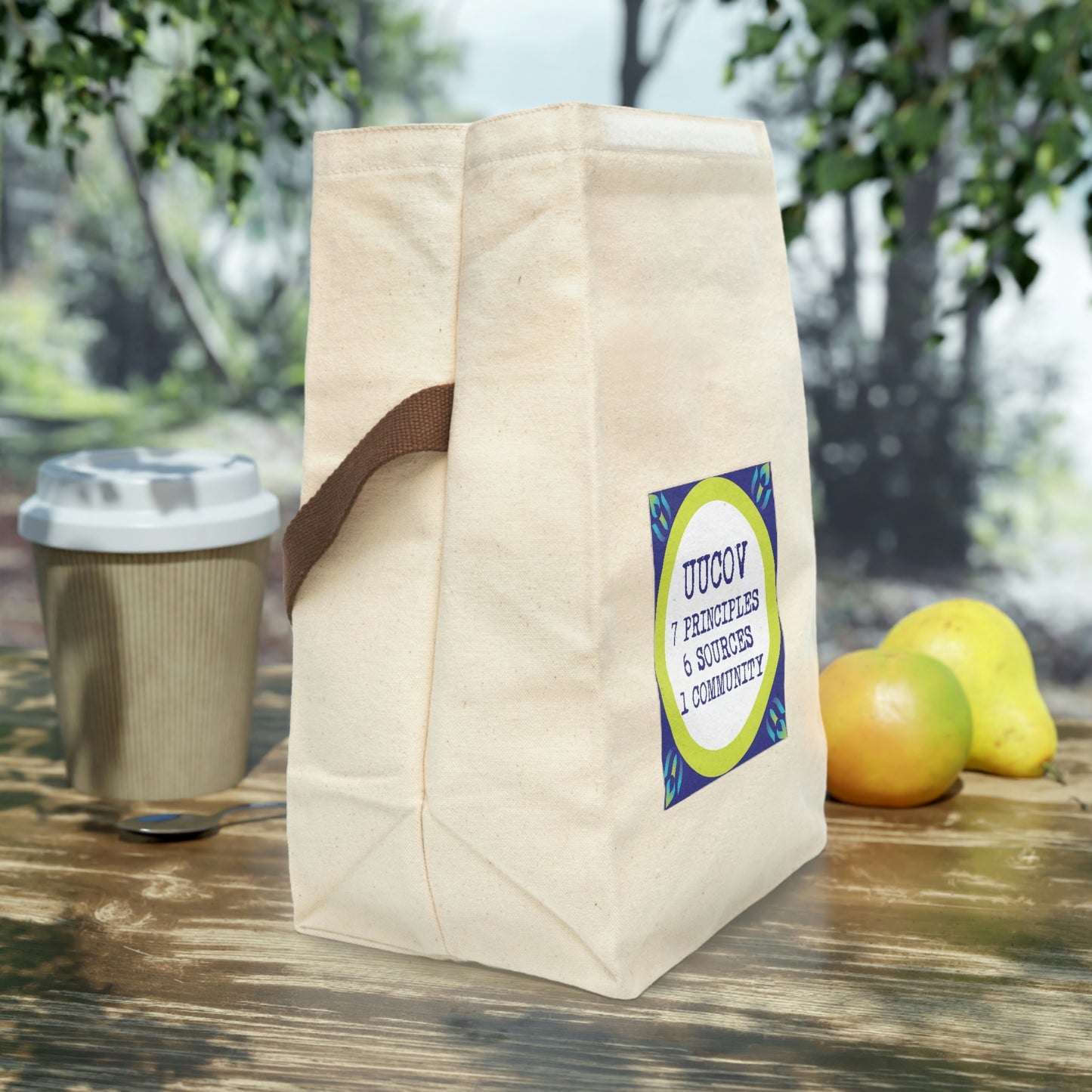 7 Principles Canvas Lunch Bag With Strap
