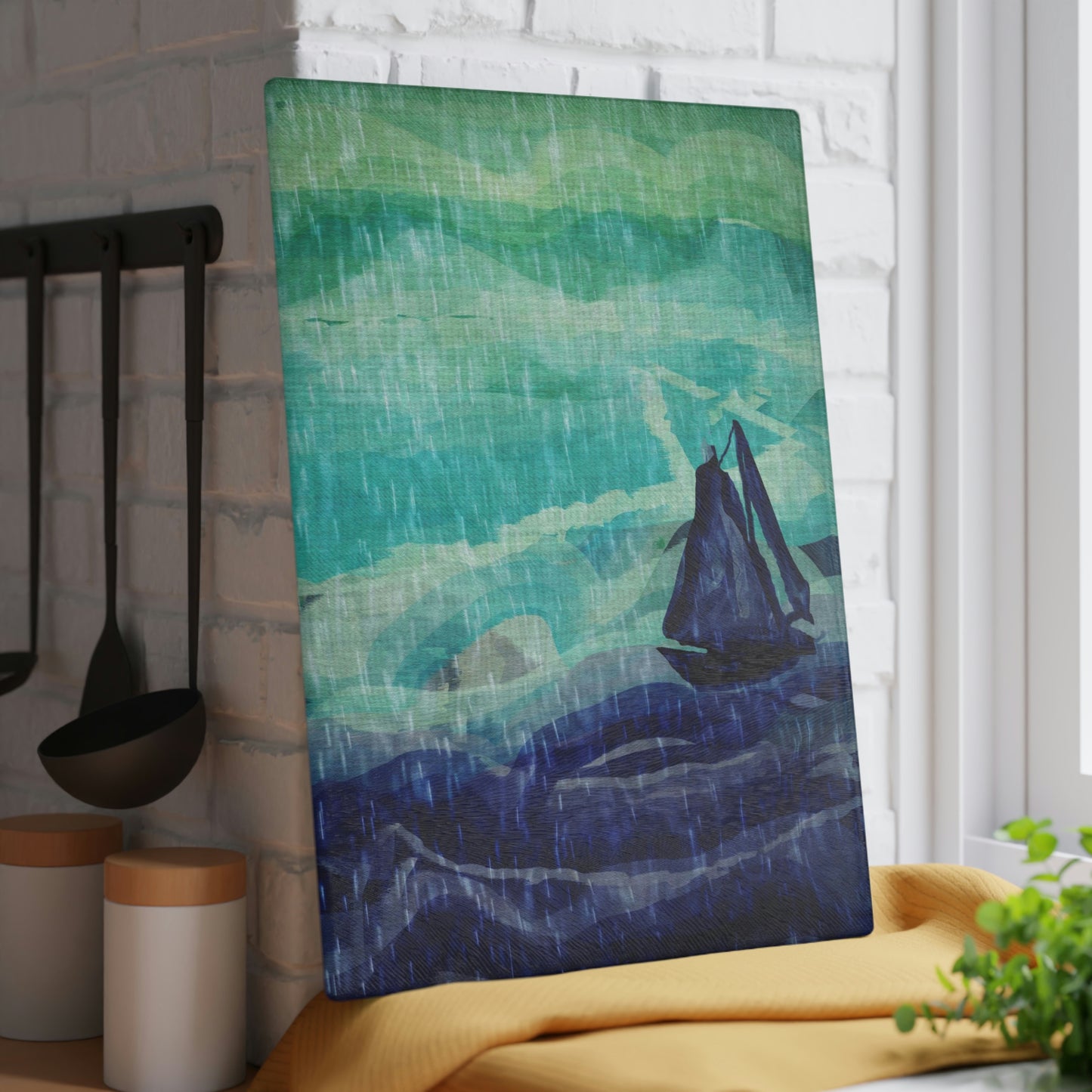 Storm at Sea Glass Cutting Board