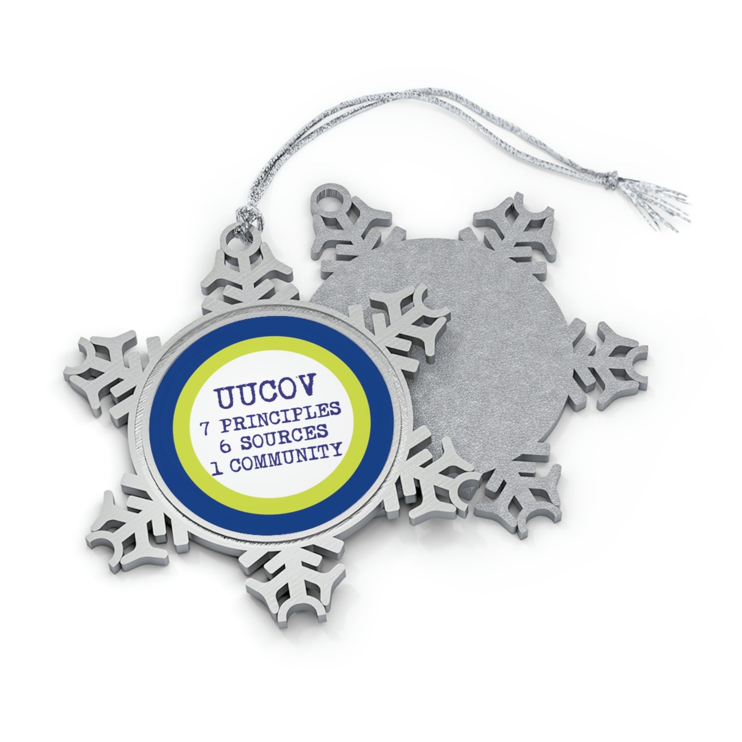 7 Principle Pewter Snowflake Ornament