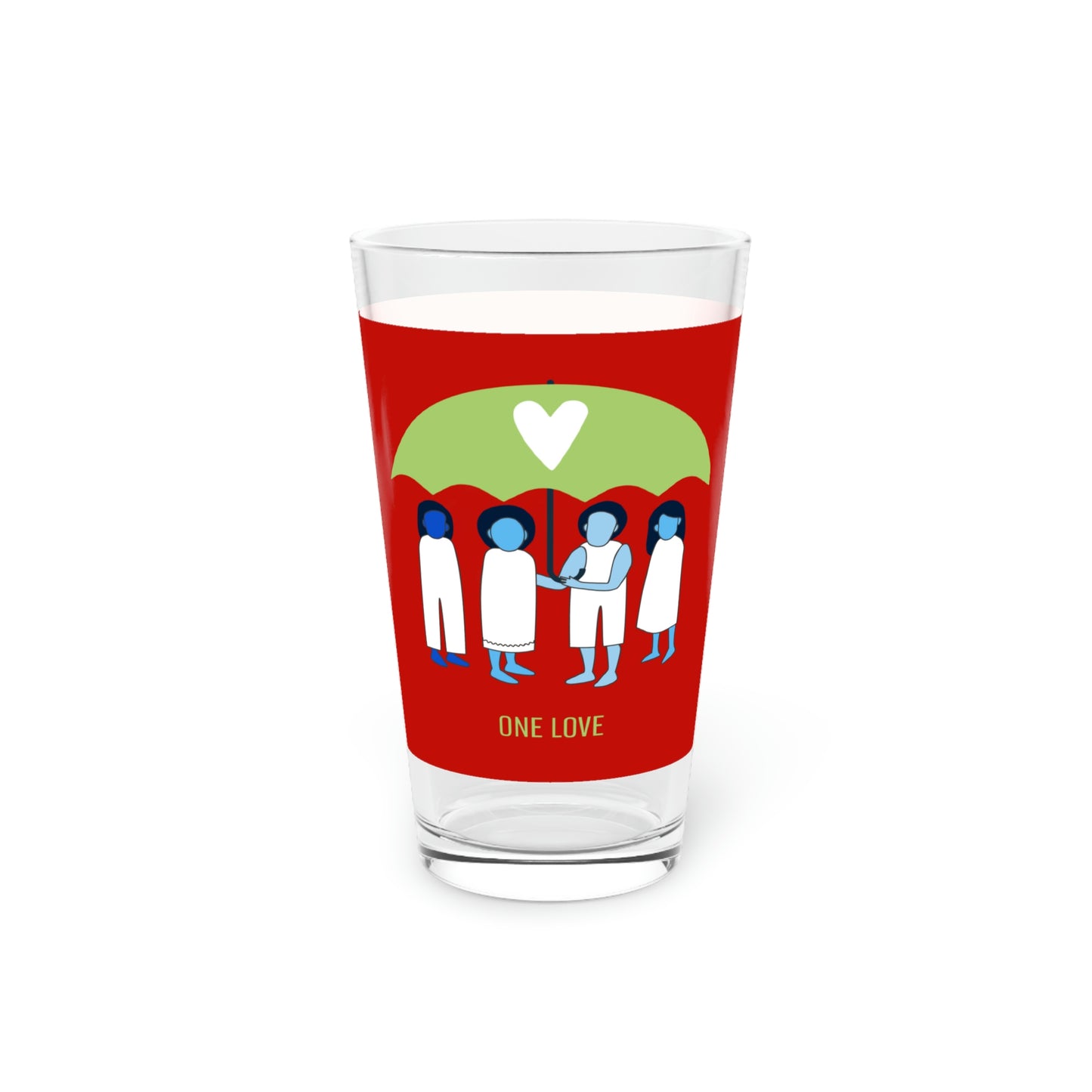 One Love Pint Glass, 16oz