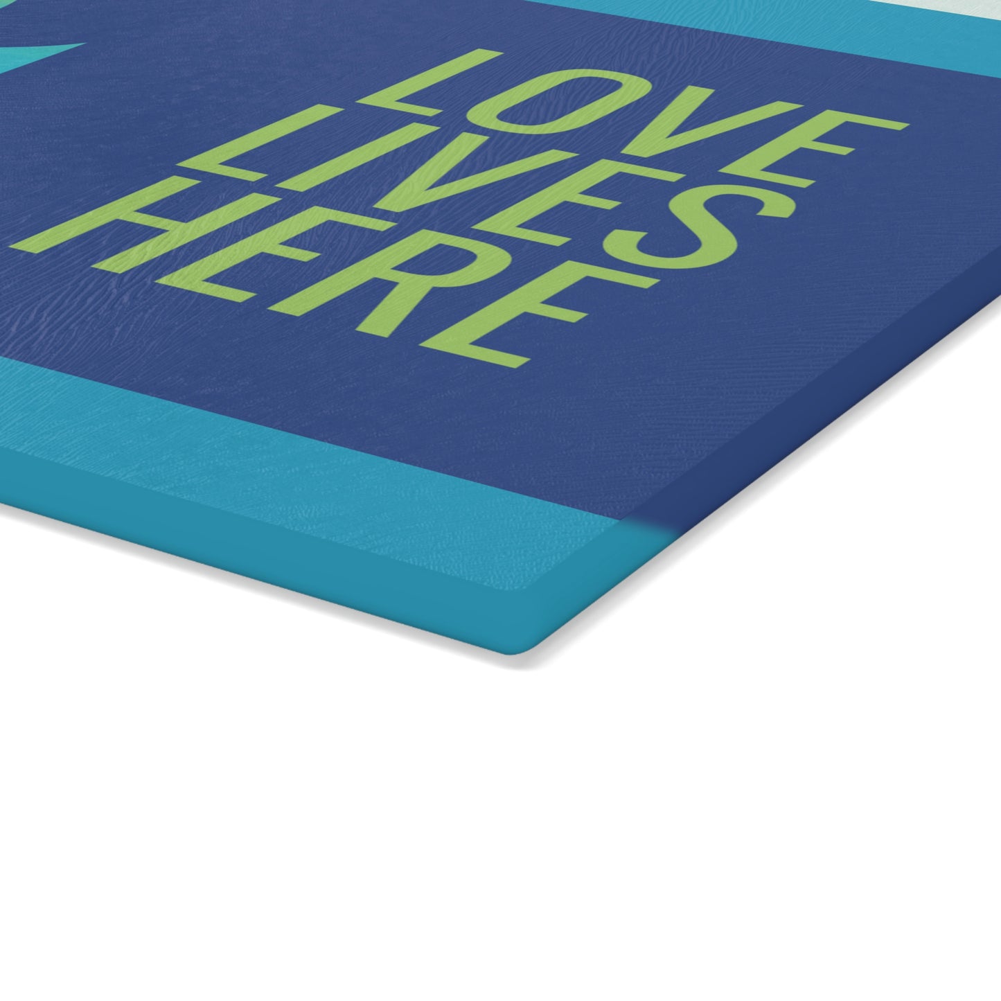 Love Lives Here Glass Cutting Board