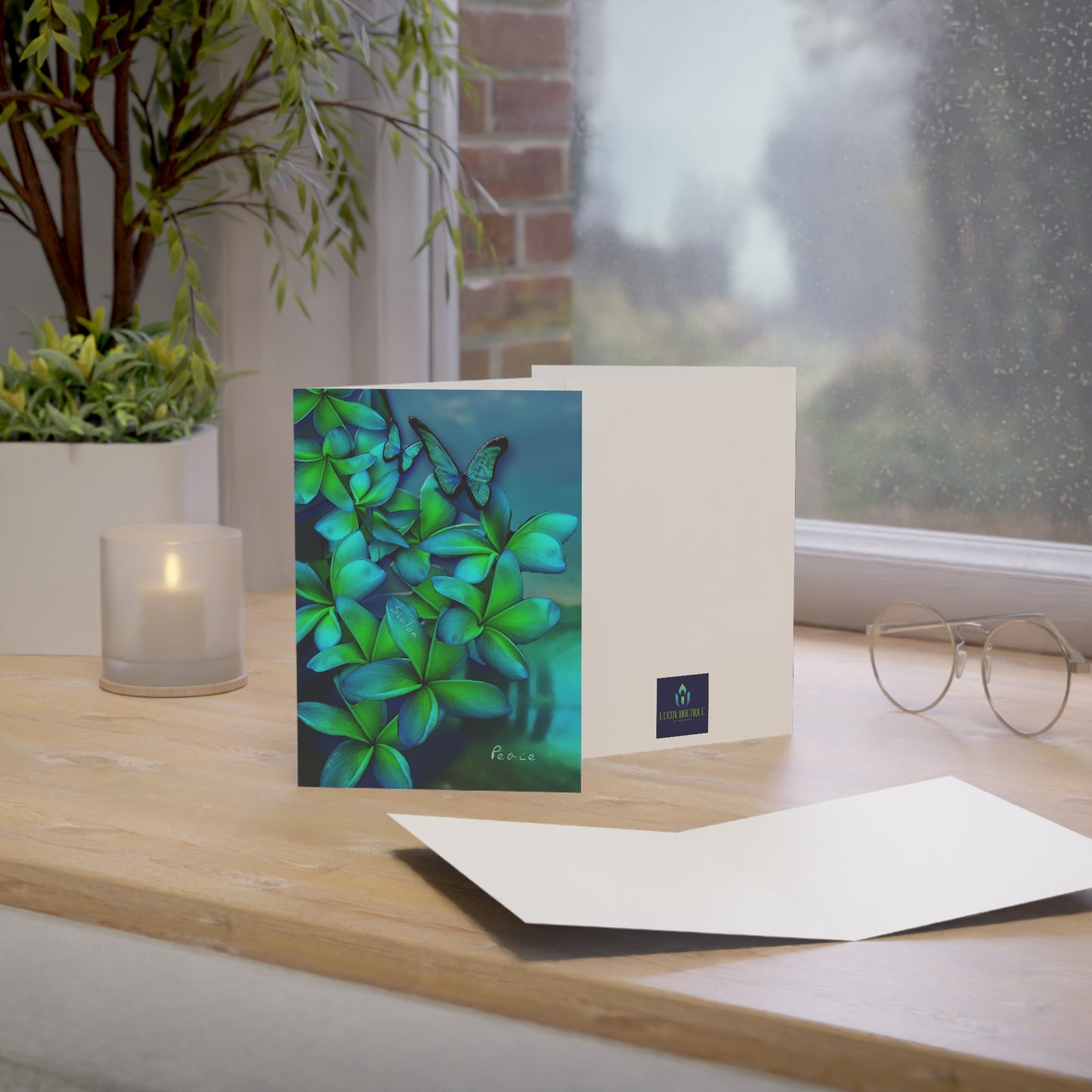 Peace Vertical Folded Blank Greeting Cards (10, 30 or 50 pack)