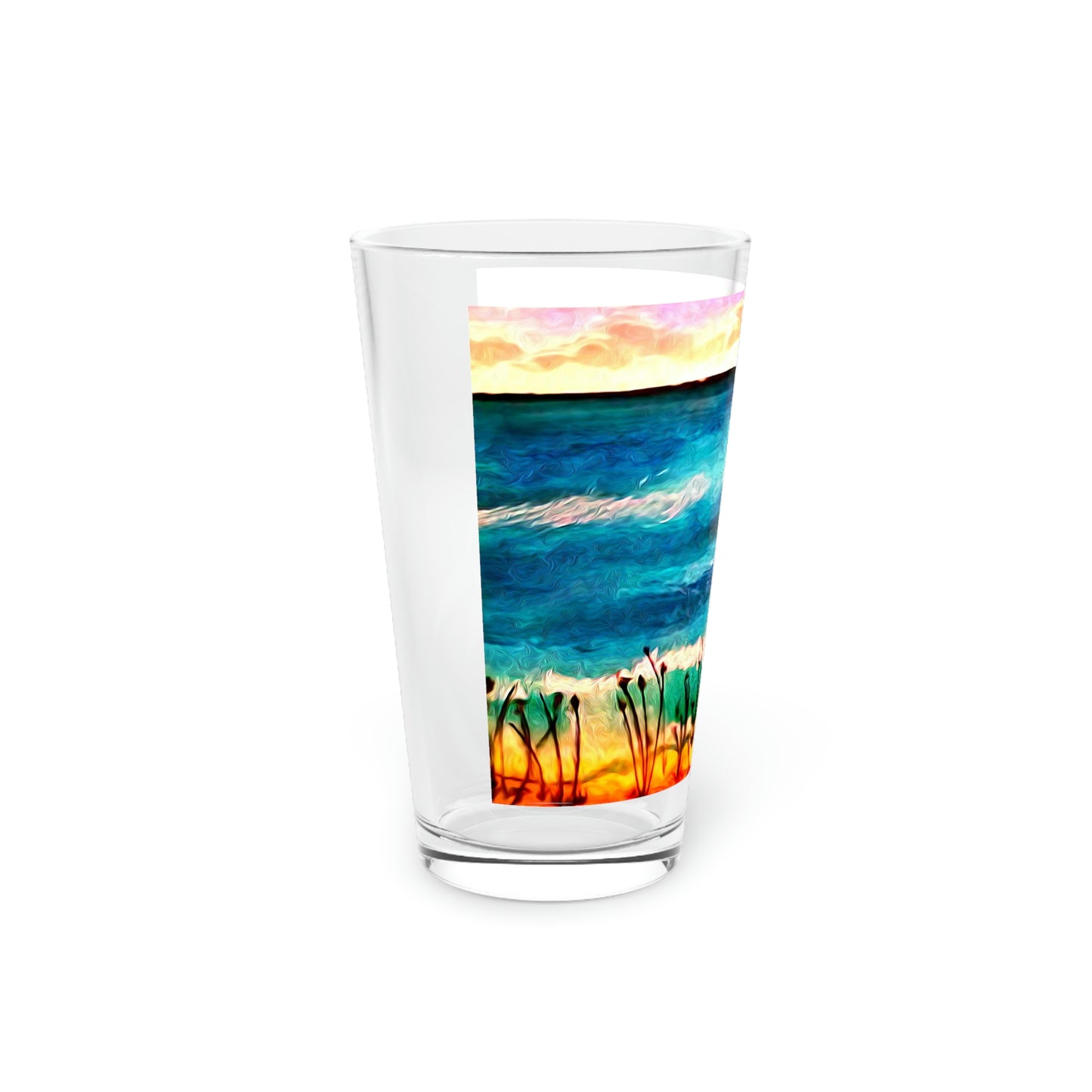 Beachy Pint Glass, 16oz