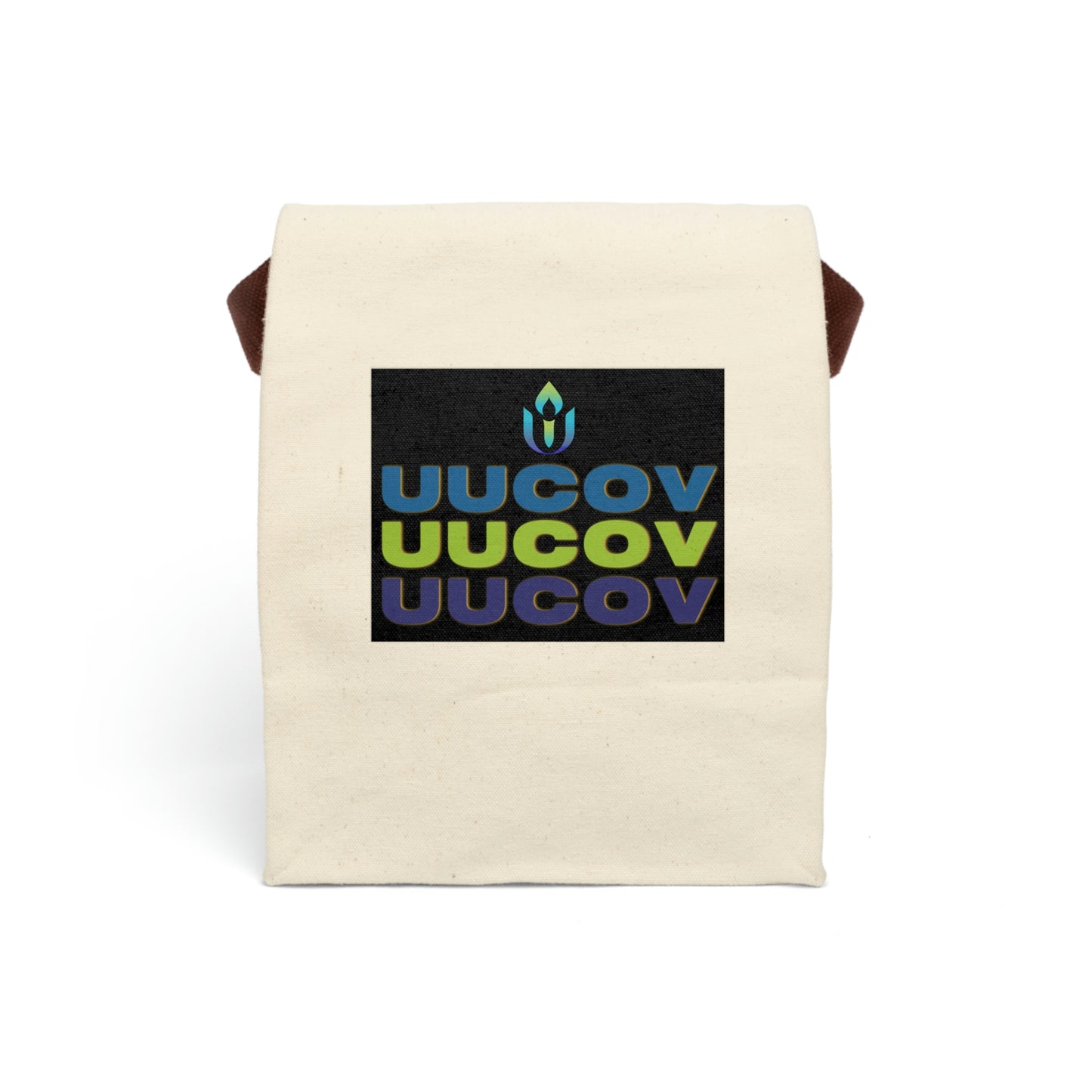 Triple UUCOV Canvas Lunch Bag With Strap