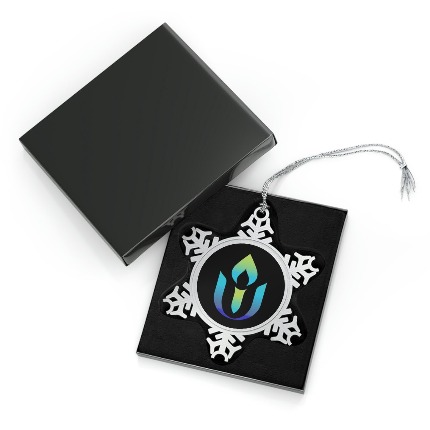 UUCOV Logo Pewter Snowflake Ornament