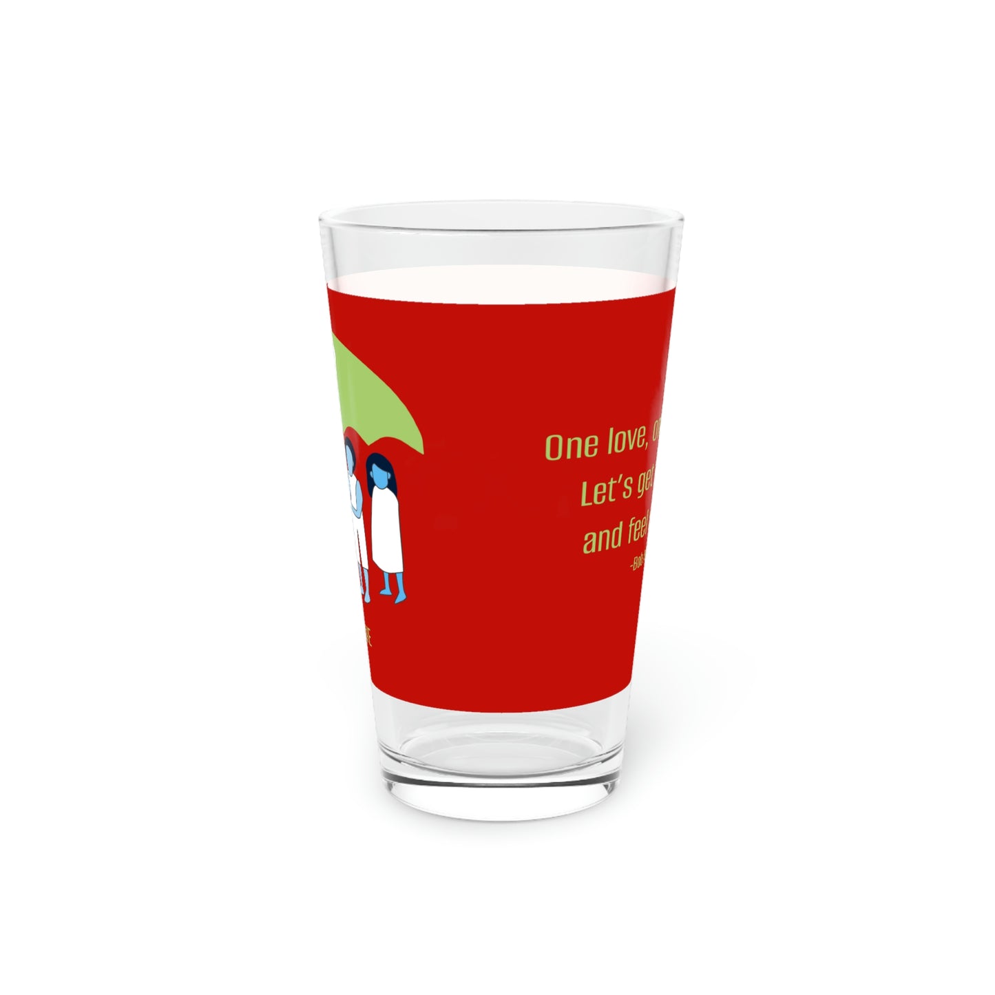 One Love Pint Glass, 16oz