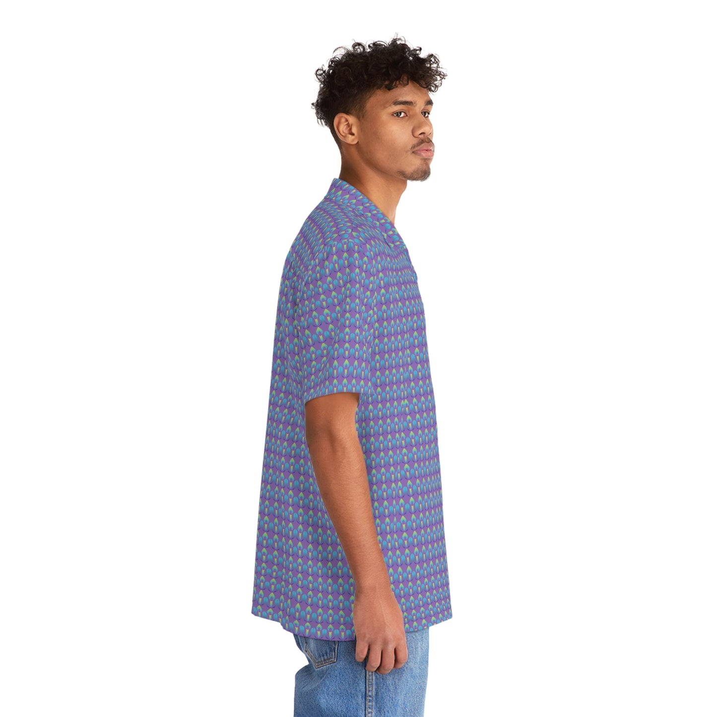 Purple UUCOV Men's Hawaiian Shirt (AOP)