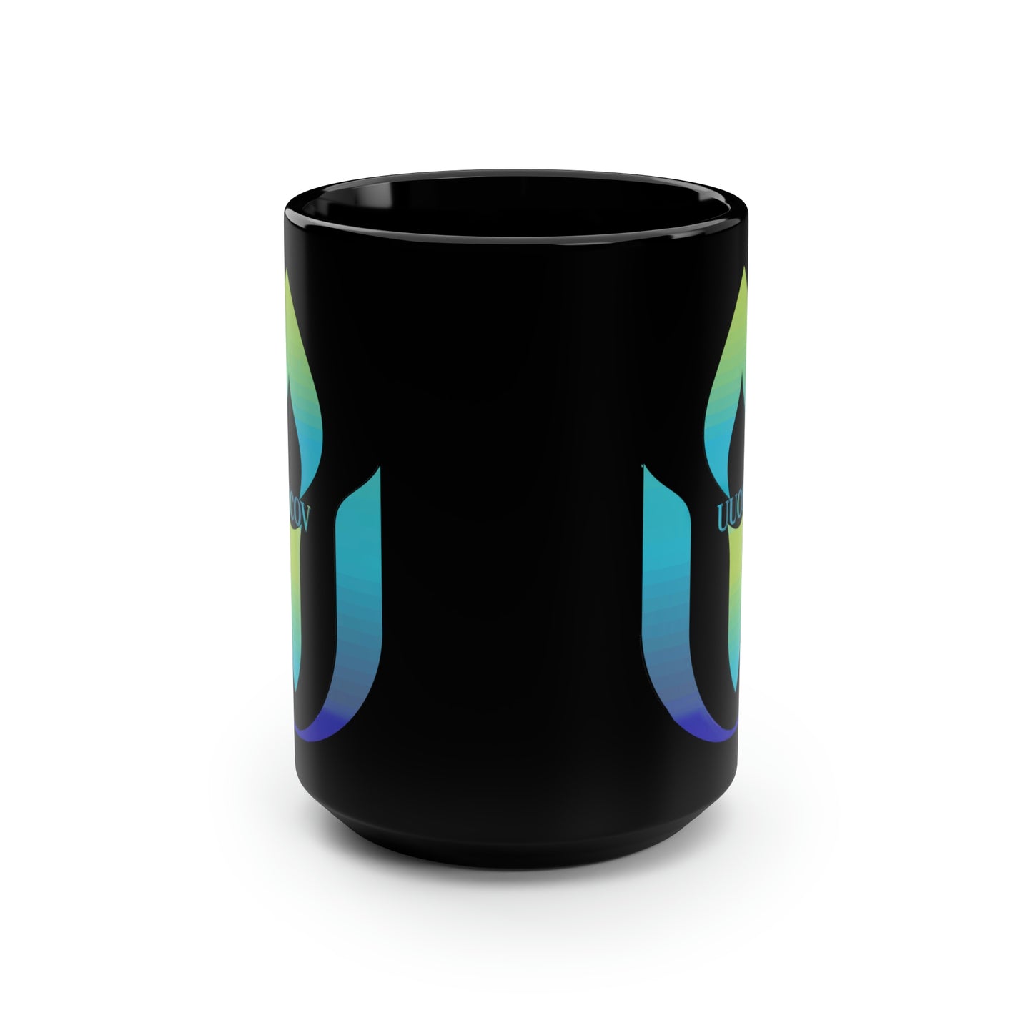 UUCOV Logo Black Mug, 15oz