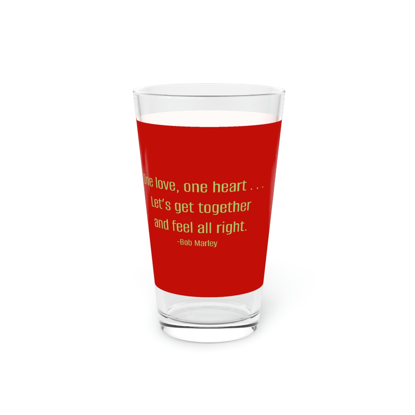 One Love Pint Glass, 16oz