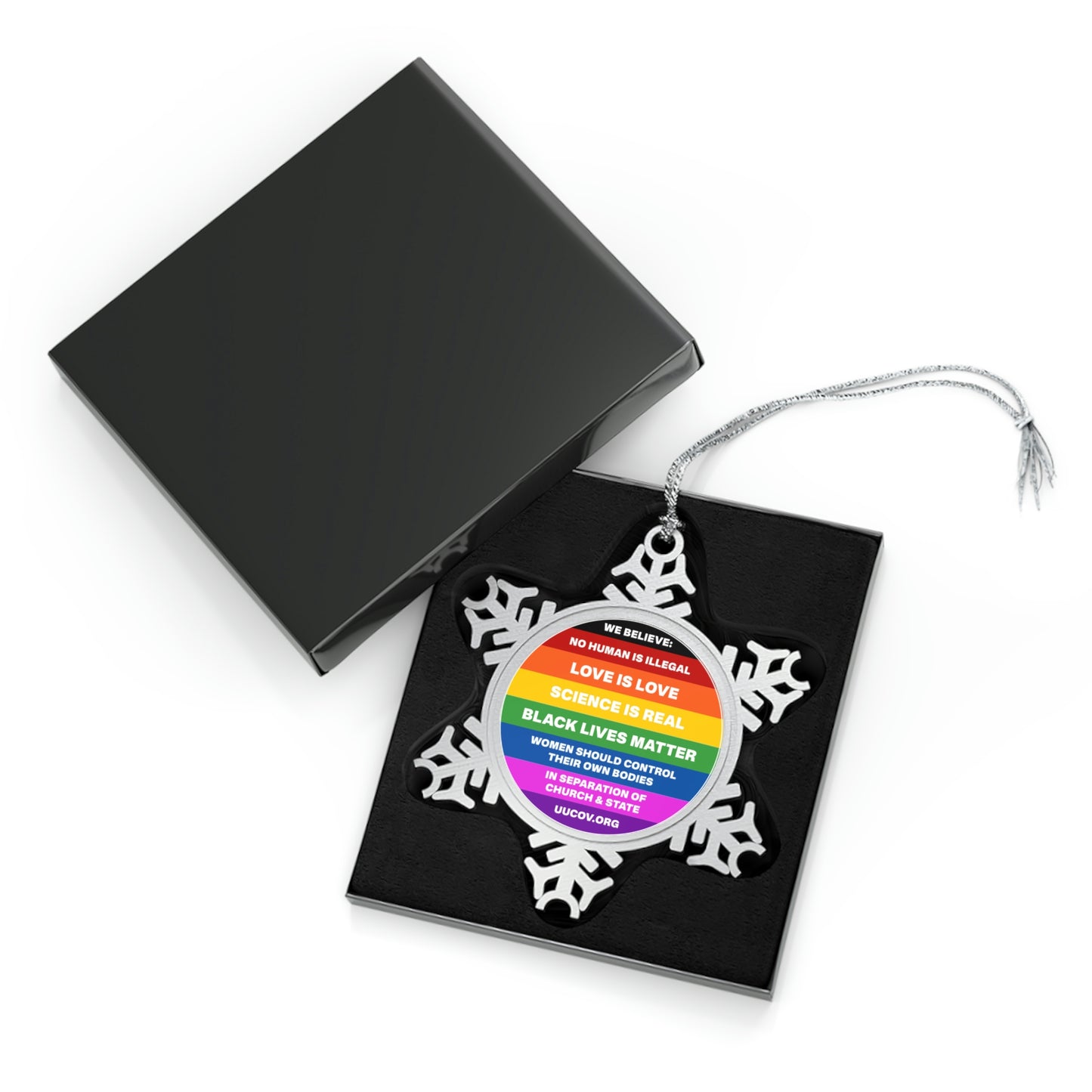 We Believe Pewter Snowflake Ornament