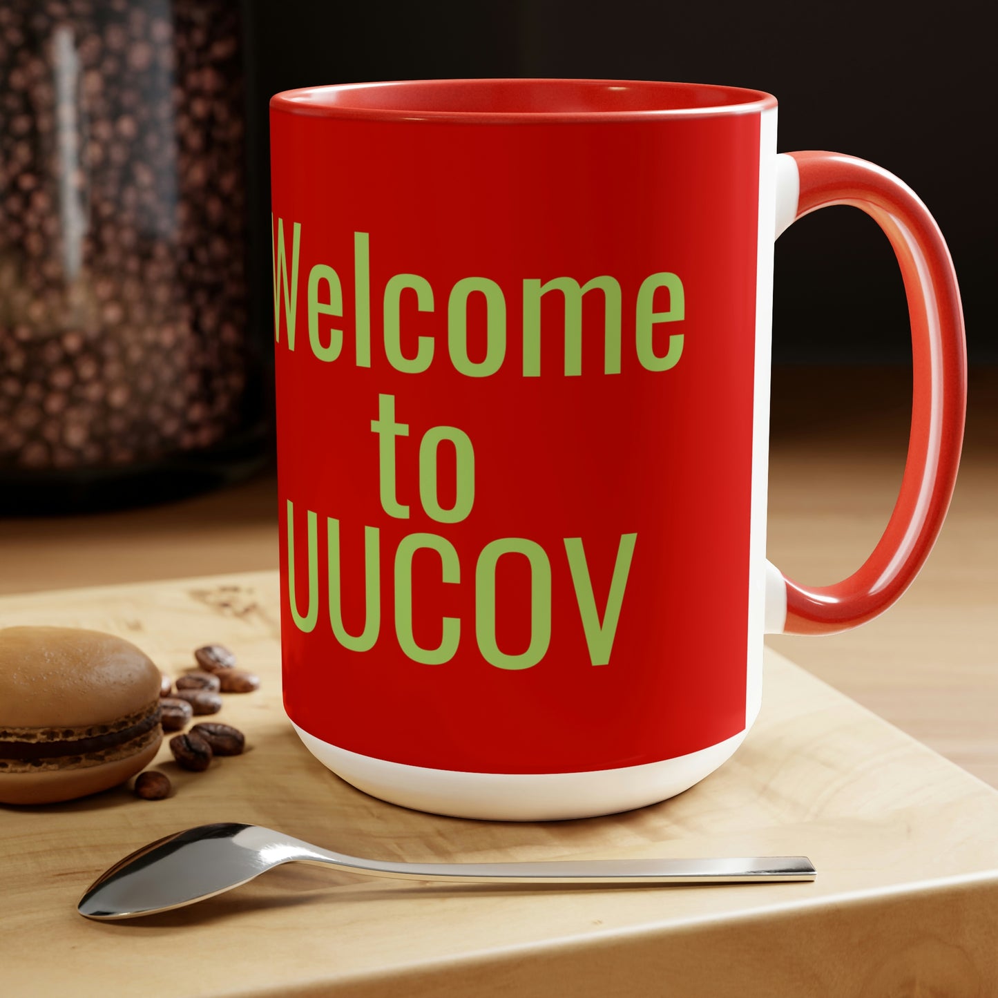 Welcome to UUCOV Two-Tone Coffee Mugs, 15oz