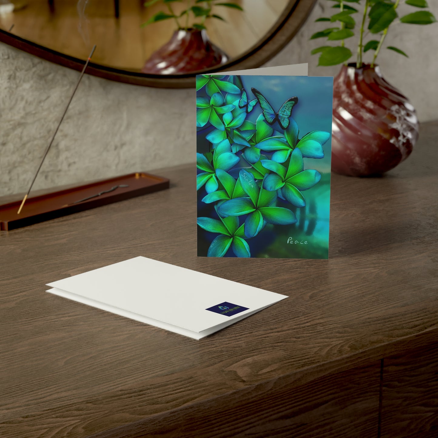 Peace Vertical Folded Blank Greeting Cards (10, 30 or 50 pack)