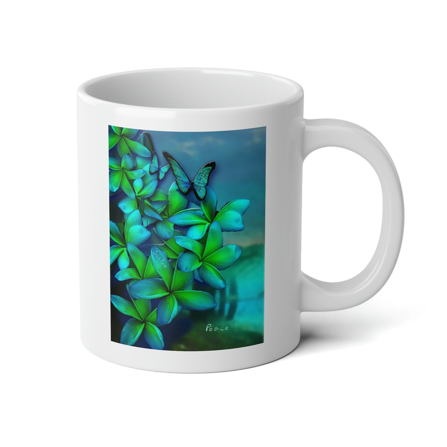 Jumbo Butterfly Peace Mug, 20oz