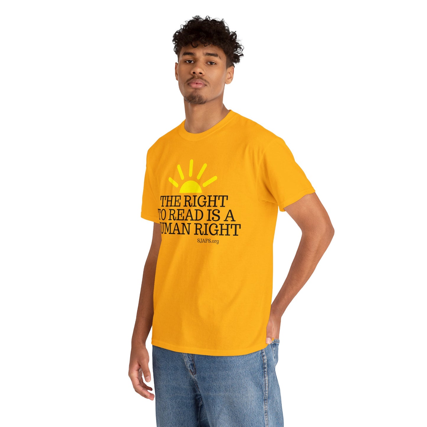 SJAFS The Right to Read is a Human Right Unisex Heavy Cotton Tee